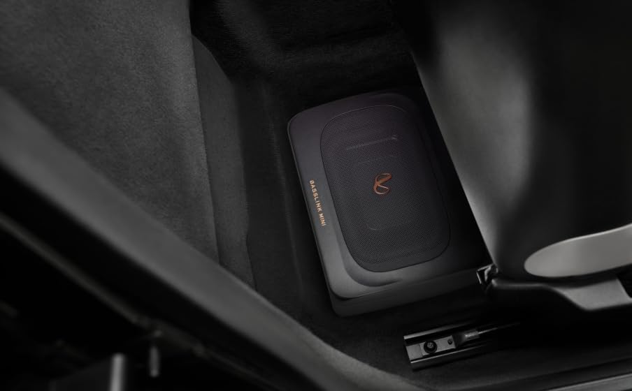 Infinity BassLink Mini Underseat Active Subwoofer | 200W Max Power | Compact Powered Bass System