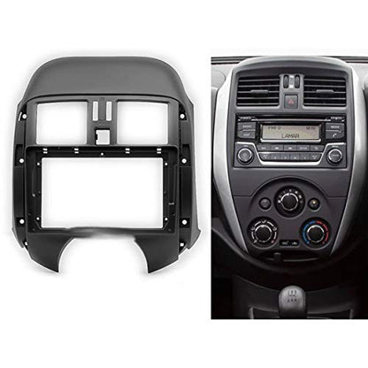 Android Frame – 9 Inch | Compatible with Nissan Almera / Sunny / Latio & Renault Scala | Black | Premium ABS | Scratch Resistant | Plug & Play Wiring