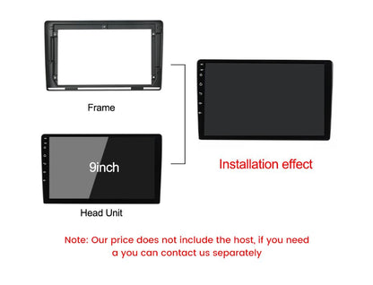 Android Frame 9 inch (Suitable for Base Model Toyota Etios Liva 2011-2016) Toyota Car Stereo Frame with Wiring