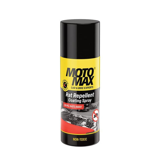 Motomax Rat Repellent Spray 100 ml - Protection for Engine parts & wires, Wheel Arch | Non-Toxic | No Stink | No Kill | Repel Rats Away | Lasts Upto 3 Months | Water & Rain Resistant