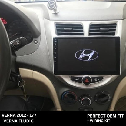 Android Stereo Frame 9 Inch (Suitable For Hyundai Verna Fludic 2012-2017) with Power Cable Connector