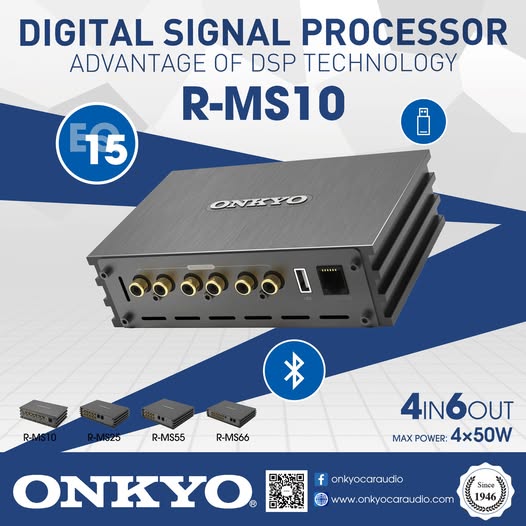 Onkyo R-MS10 – 6-Channel DSP Amplifier with Bluetooth & 15-Band EQ