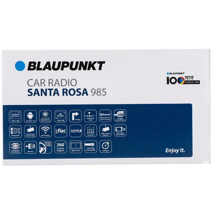 Blaupunkt Santa Rosa 985 10.33" Android Car Stereo | 4GB RAM + 64GB Storage | Wireless Apple CarPlay & Android Auto | DSP | 360° Camera Support