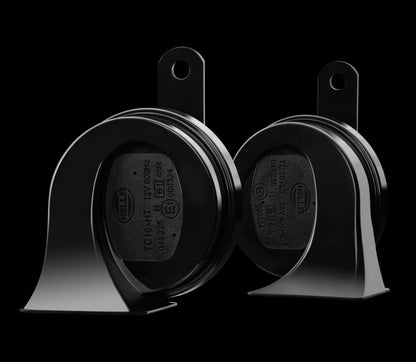 HELLA 011225831 Black 12V BX Trumpet Horn Kit(Universal Fit)