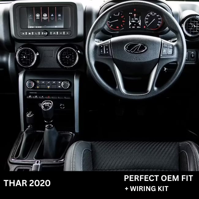 Android Frame for (Suitable for Mahindra Thar 2020) (9 inch) with Wiring Connector | Durable & Scratch-Resistant