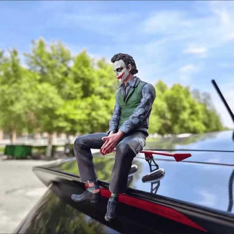 NH ONE™ Action Figure for The Joker Character Figures with Mask and Siting Position 24cm Model Statue for Decoration Gift and Car External Decoration