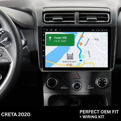 Android Stereo Frame 9 Inch (Suitable For Hyundai Creta 2020-2024) with Power Cable Connector