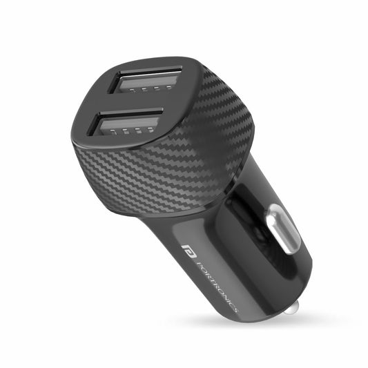 Portronics POR-1345 Fast Charger – 33W Dual Port PD & QC3.0 Car Charger