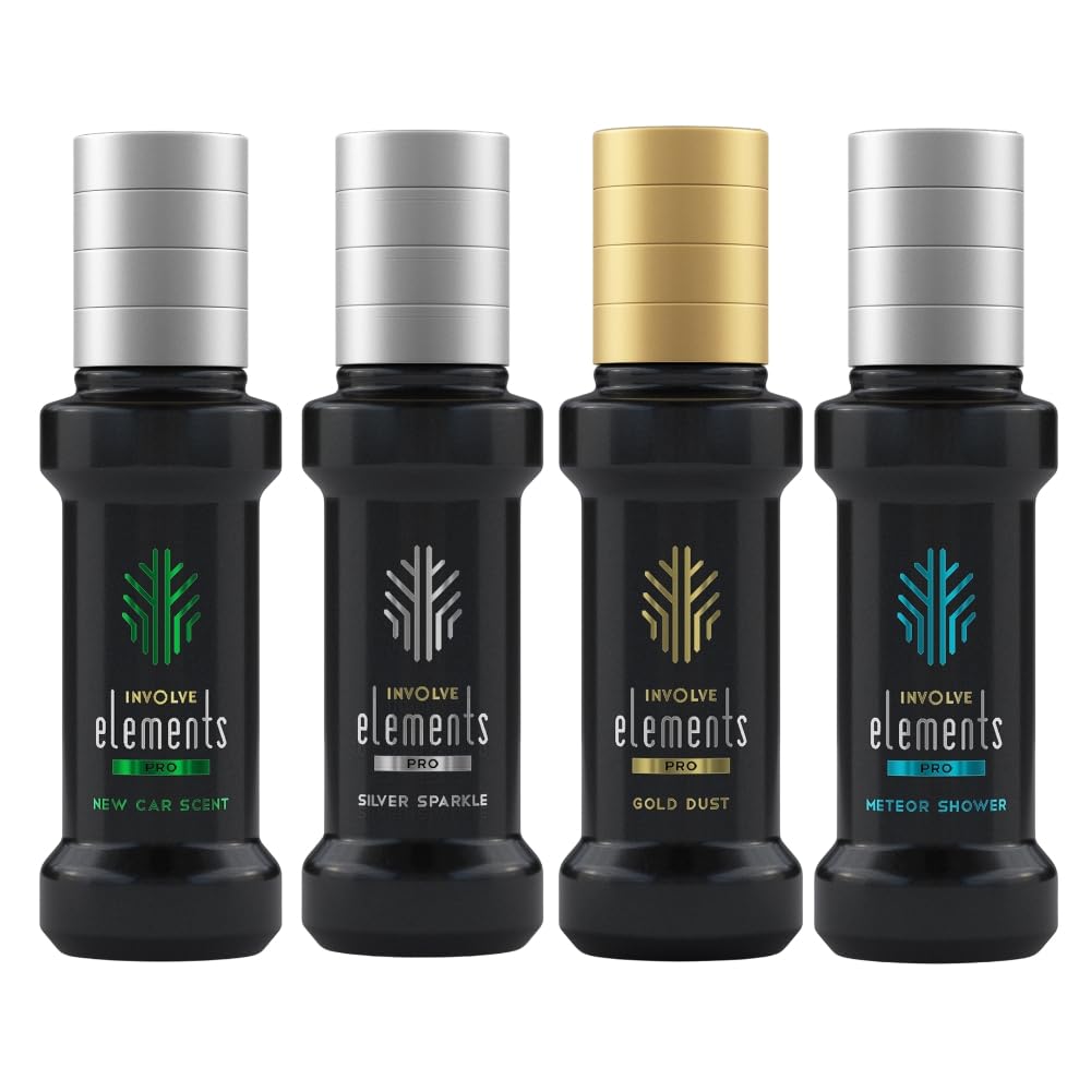 Involve your senses Elements Pro - Silver Sparkle - 30 ml - Premium Spray Air Perfume Spray With Hanging Card |200 + Sprays | car perfumes and fresheners