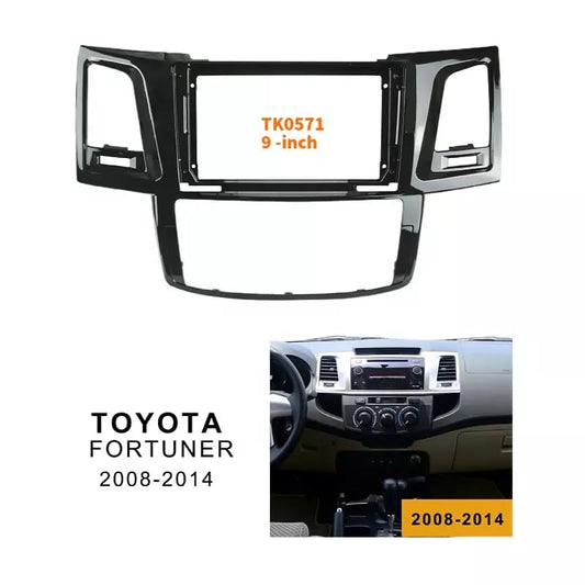 Android Frame 9 inch (Suitable for Base Model Toyota Fortuner 2008-2015) Toyota Car Stereo Frame with Wiring