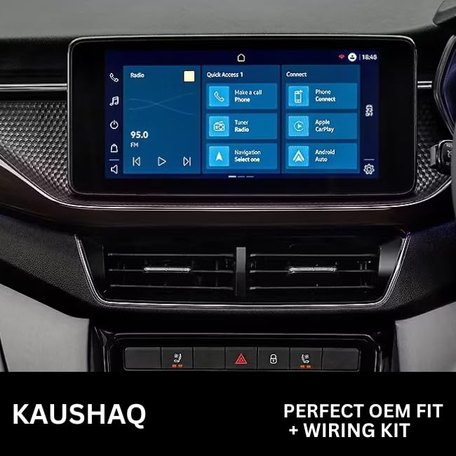 Android Frame – 9 Inch | Compatible with Skoda Kushaq | Black | Premium ABS | Scratch Resistant | Plug & Play Wiring