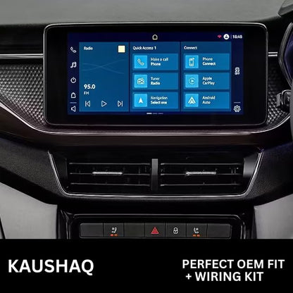 Android Frame – 9 Inch | Compatible with Skoda Kushaq | Black | Premium ABS | Scratch Resistant | Plug & Play Wiring