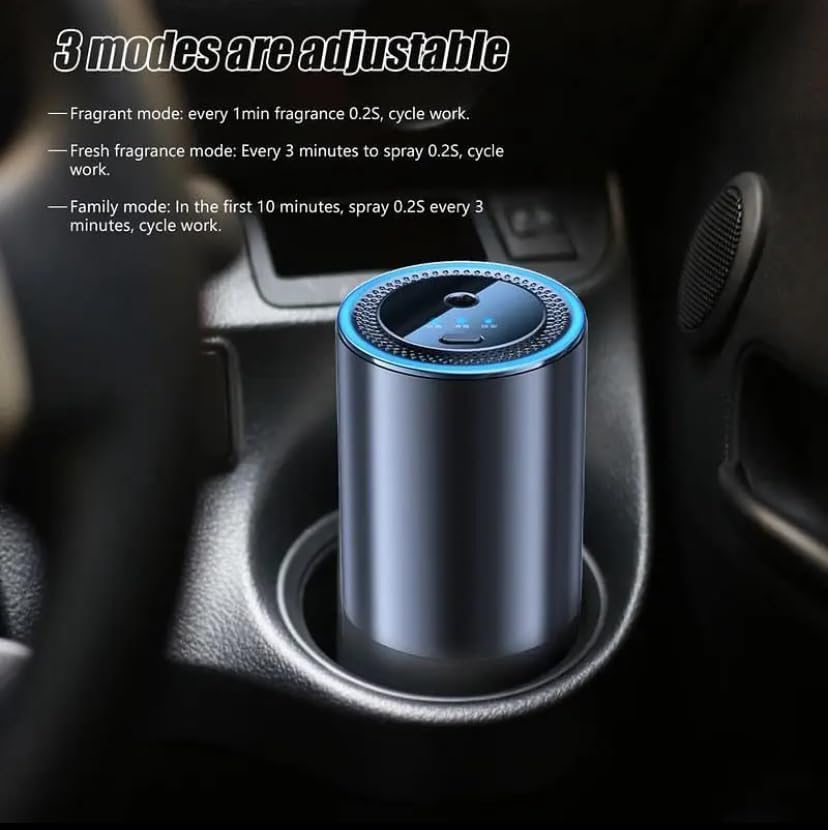 Black Odor Car & Home Air Freshener and Purifier - Long-Lasting Fragrance, Compact Design, Removes Bad Odors, Ideal for Car