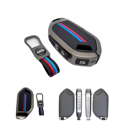 Premium Metal Alloy Key Cover for KIA Syros | 4 Buttom Smart Key