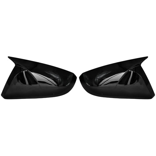 Batman Style Car Mirror Cover | Compatible with Toyota Fortuner, Innova, Innova Crysta, Hycross & Hilux | Gloss Black |Set of 2