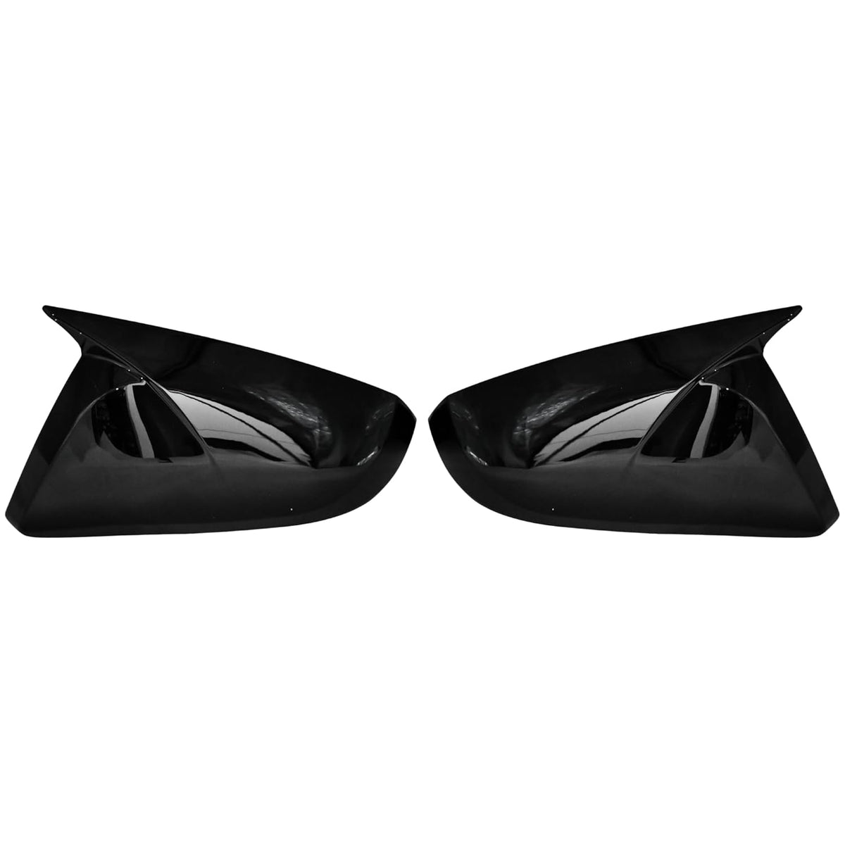 Batman Style Car Mirror Cover | Compatible with Mahindra 3xo, Xuv300 and Xuv400 | Gloss Black |Set of 2