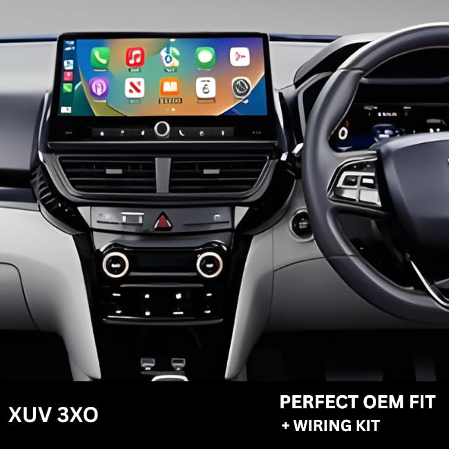 Android Stereo Frame for XUV 3XO 2024 | 9″ Head Unit with Power Cable | Perfect Fit | Premium Finish