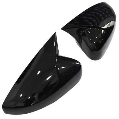 Batman Style Car Mirror Cover | Compatible with Hyundai venue and Exter  | Gloss Black |Set of 2