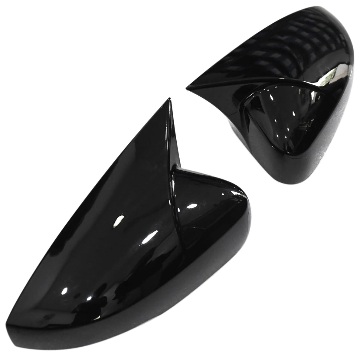 Batman Style Car Mirror Cover | Compatible with Scorpio N | Gloss Black |Set of 2