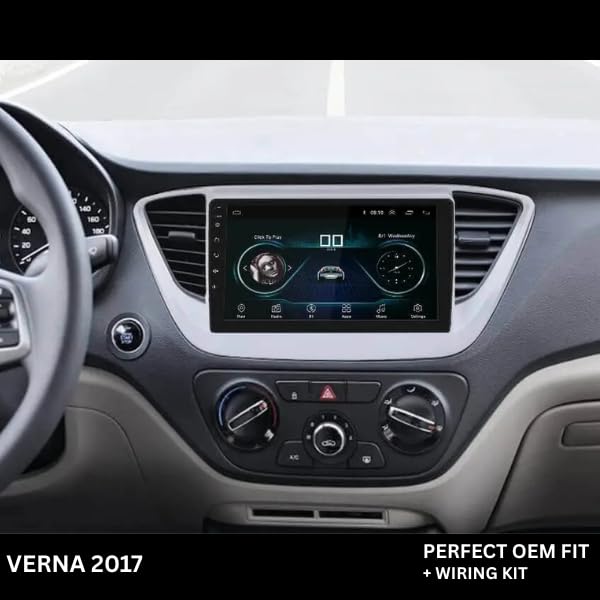 Android Stereo Frame 9 Inch (Suitable For Hyundai Verna 2018-2020) with Power Cable Connector