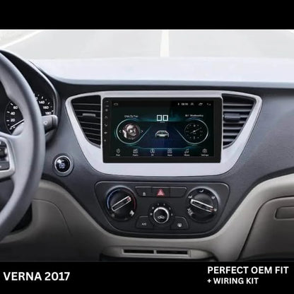 Android Stereo Frame 9 Inch (Suitable For Hyundai Verna 2018-2020) with Power Cable Connector