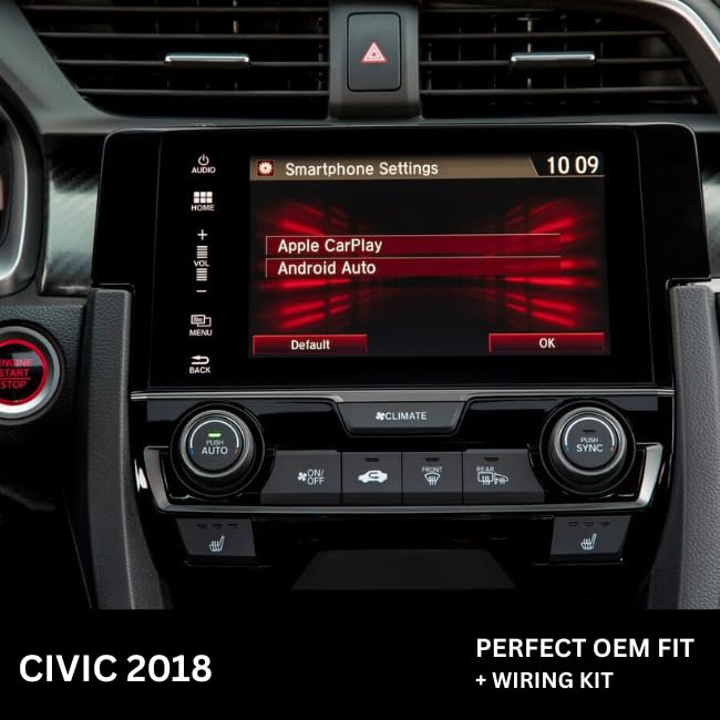 Android Stereo Frame (Suitable For Honda Civic 2018) 9 Inch with Power Cable Connector | Durable & Scratch-Resistant