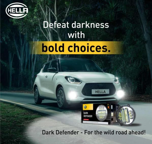 HELLA Defender LED Fog Lamp Set – Universal Fit for Cars & SUVs | All-Weather Visibility & Safety
