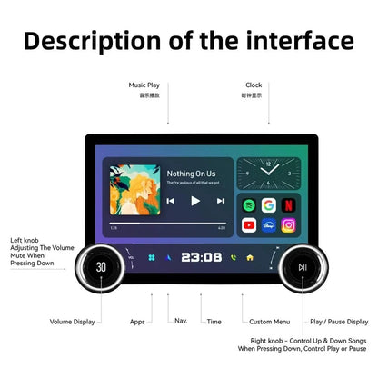 Diamond 2K Car Android System | 11.8 Inch Ultra-Clear Display | 4GB RAM + 64GB Storage | Wireless CarPlay & Android Auto | Universal Car Stereo | 2 Years Warranty