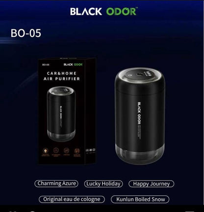 Black Odor Car & Home Air Freshener and Purifier - Long-Lasting Fragrance, Compact Design, Removes Bad Odors, Ideal for Car