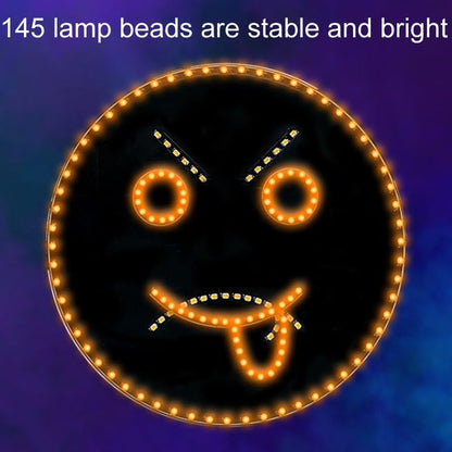 Fun Emoticon LED Light with Remote Control, Car Funny Emoji Light Rear Windows, Super Bright Display, 8 Months Battery Life
