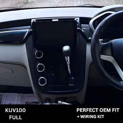 Android Stereo Frame (Suitable For Mahindra KUV100) 9 Inch with Power Cable Connector | Durable & Scratch-Resistant