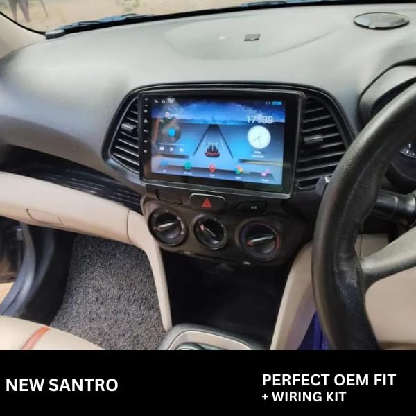 Android Stereo Frame 9 Inch (Suitable For Hyundai Santro 2020) with Power Cable Connector