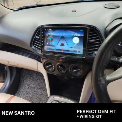 Android Stereo Frame 9 Inch (Suitable For Hyundai Santro 2020) with Power Cable Connector