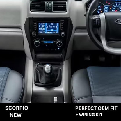 Android Stereo Frame (Suitable For Mahindra Scorpio New) 9 Inch with Power Cable Connector | Durable & Scratch-Resistant