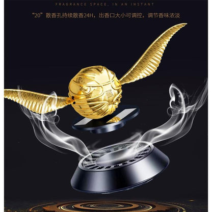 Stylish Harry Potters Angel Wing Cosplay Golden Color Snitch Ball Car Air Freshener Auto Accessories Collectible Model Toy Figurine Gifts | Car Dashboard Aromatherapy Perfume Car Ornament