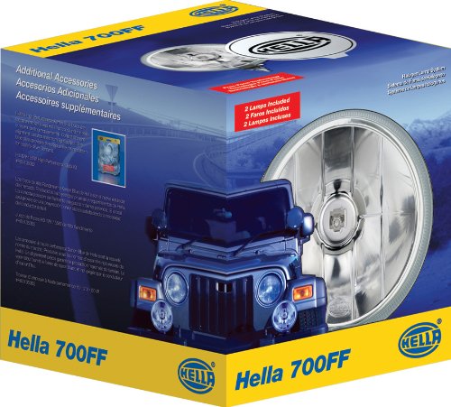 HELLA Rallye 700FF Halogen Driving Lamp Set — 12 V / 55 W | Yellow Light | Enhanced Night Visibility