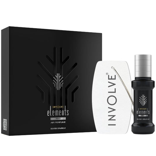 Involve your senses Elements Pro - Silver Sparkle - 30 ml - Premium Spray Air Perfume Spray With Hanging Card |200 + Sprays | car perfumes and fresheners