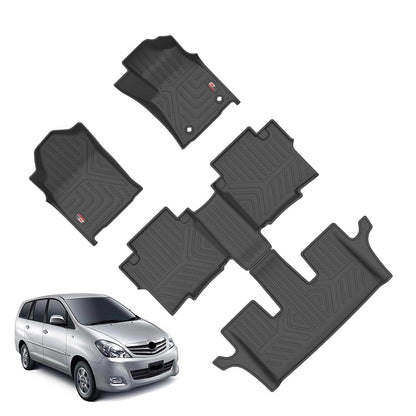 GFX Car Floor Mats for (8 Seater) Innova (2009-2015) Onwards Manual – Ultimate Durable, Easy-Clean, Stylish Protection in Sleek Black