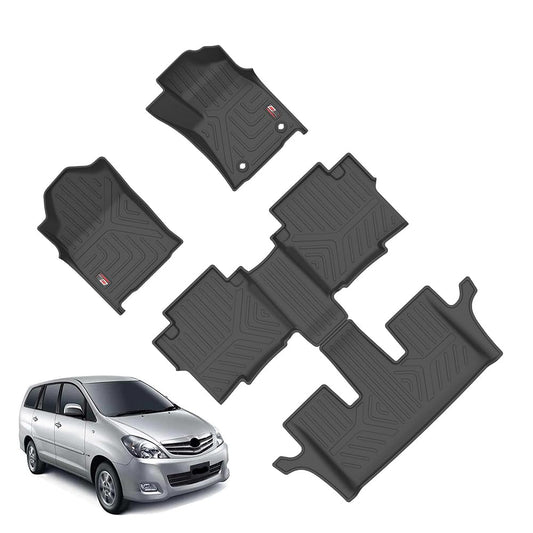 GFX Car Floor Mats for (8 Seater) Innova (2009-2015) Onwards Manual – Ultimate Durable, Easy-Clean, Stylish Protection in Sleek Black