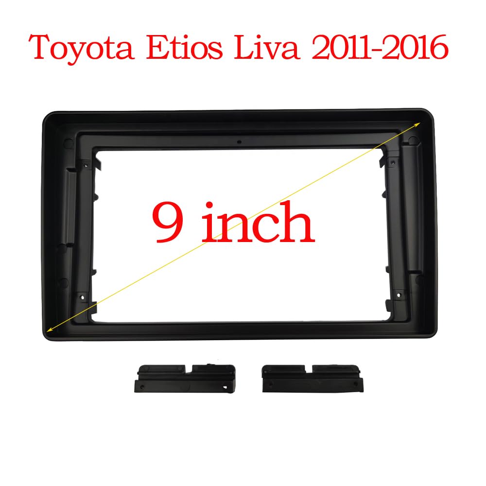 Android Frame 9 inch (Suitable for Base Model Toyota Etios Liva 2011-2016) Toyota Car Stereo Frame with Wiring