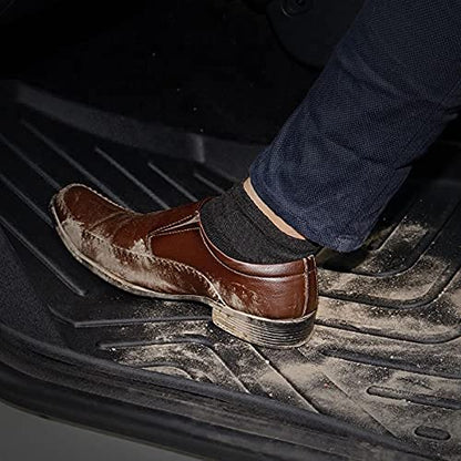 GFX Car Floor Mats for Toyota Innova Crysta (2016 Onwards & 2020 Onwards) | Manual | Waterproof | Anti-Slip | All-Weather | Stylish Protection | Sleek Black