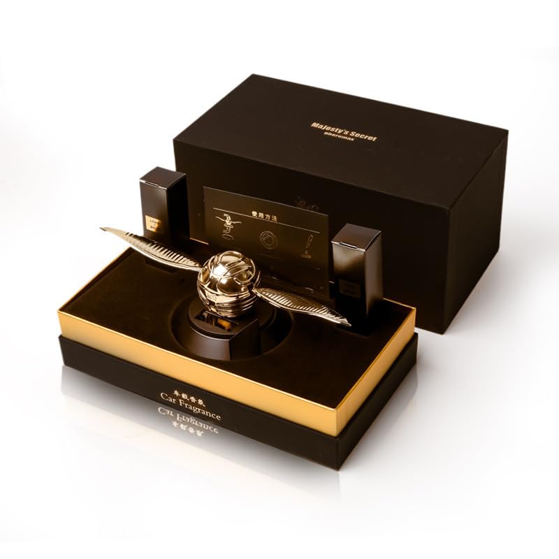 Stylish Harry Potters Angel Wing Cosplay Golden Color Snitch Ball Car Air Freshener Auto Accessories Collectible Model Toy Figurine Gifts | Car Dashboard Aromatherapy Perfume Car Ornament