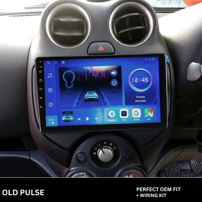 Android Frame – 9 Inch | Compatible with Renault Pulse (Old Model) | Black | Premium ABS | Scratch Resistant | Plug & Play Wiring