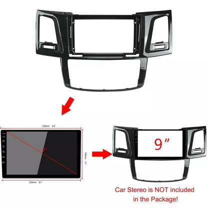 Android Frame 9 inch (Suitable for Base Model Toyota Fortuner 2008-2015) Toyota Car Stereo Frame with Wiring