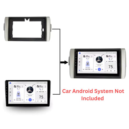 Android Frame 9 inch (Suitable for Base Model Toyota Innova Crysta 2016) Toyota Car Stereo Frame with Wiring