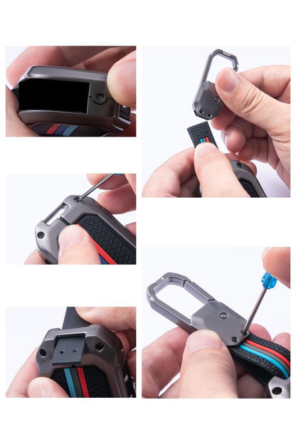 Premium Zinc Alloy Key Cover with Silicone Shell for Kia Seltos | Sonet 2023-2024 | Carens | 3-Button Remote Key