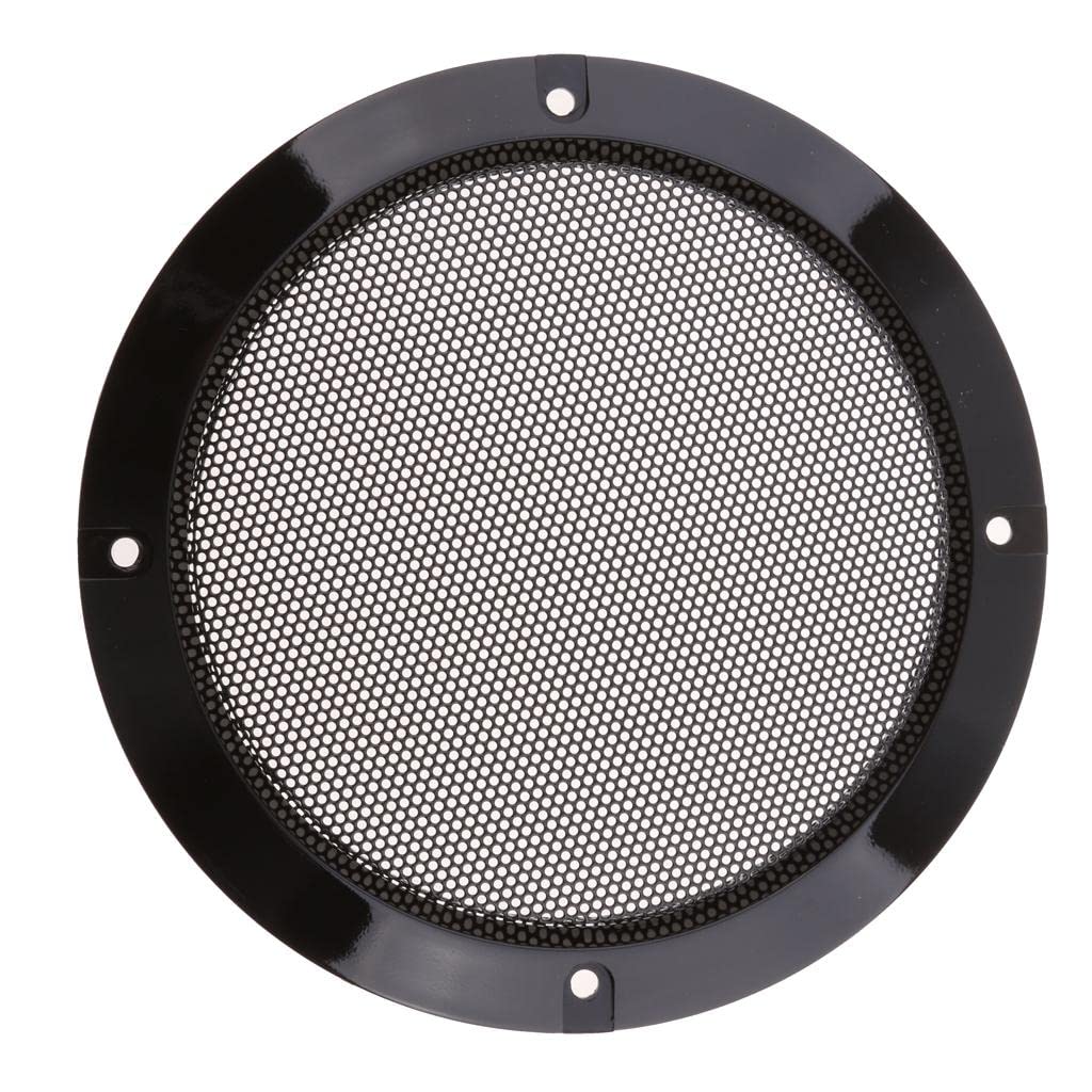 6.5 inch speaker grill cover case black set of 1 pair with mounting frame for car audio protection and secure installation of speakers in vehicles