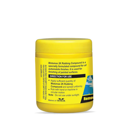 Motomax 2K Rubbing Compound 200g | Removes Minor Scratches, Swirl Marks, Paint defect and Oxidization from metal surfaces on Cars, Bike, Motorbikes | Removes dirt, grime, stains to make surface glossy