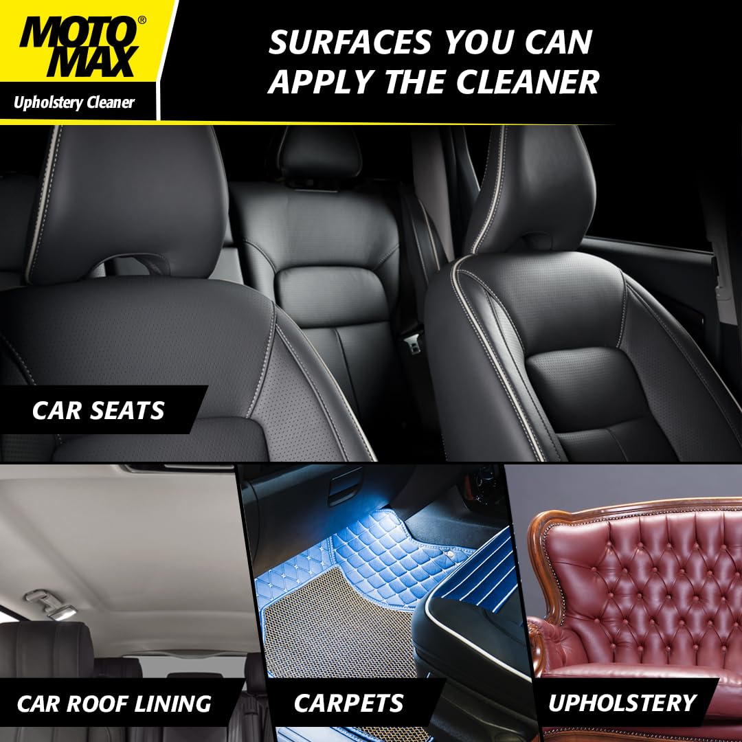 Motomax Leather and Upholstery Cleaner, 200ml for Car Seats and Interiors, Leather, Vinyl, Upholstery, Roof Lining, Carpets, Plastic Surfaces