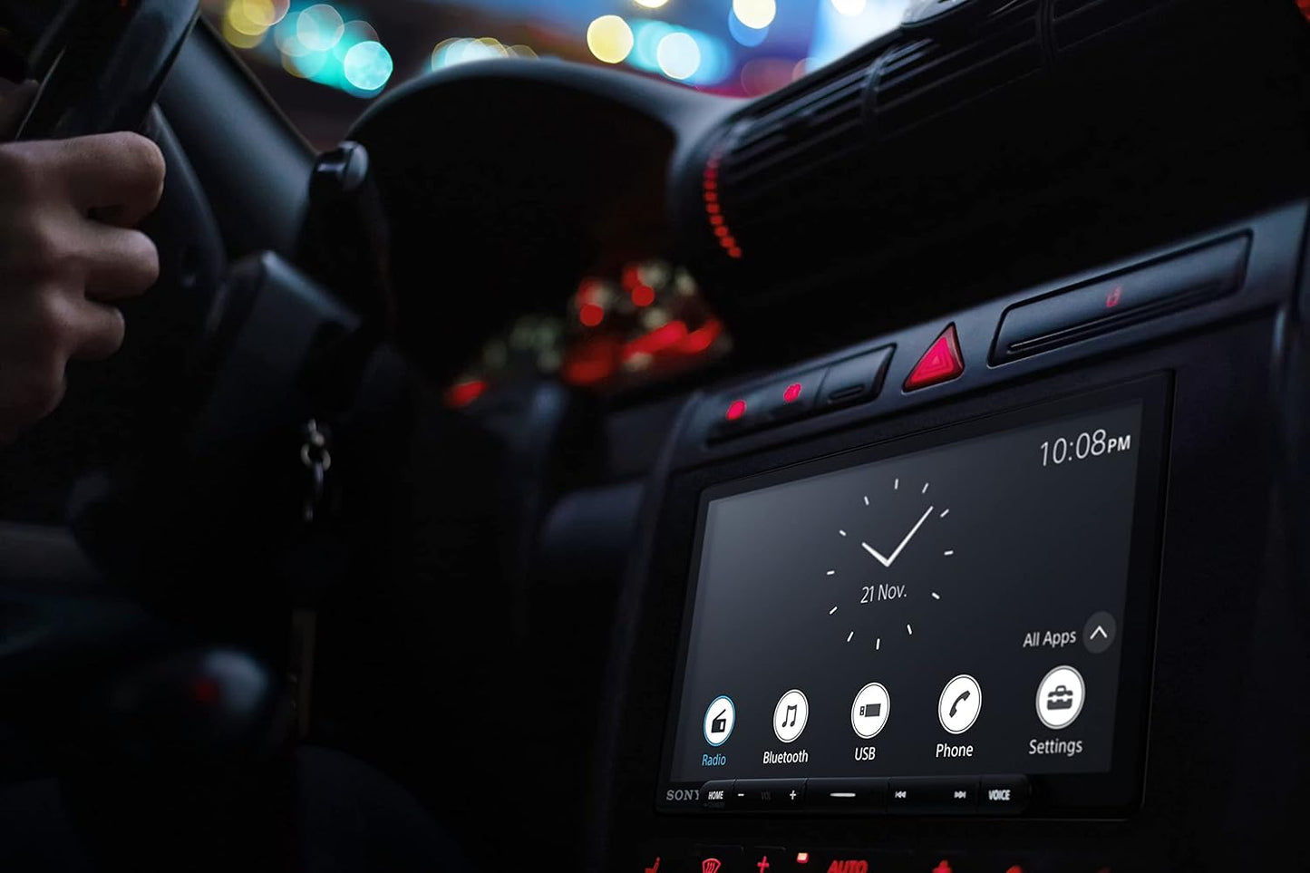 Sony Car Stereo XAV-AX6000 17.6 cm (6.95 inch) Capacitive Touch Screen Digital Media Receiver with HDMI, Wireless Android Auto, Wireless Apple Car Play, PRE Out - 3 x 5V, Output Power - 55W x 4